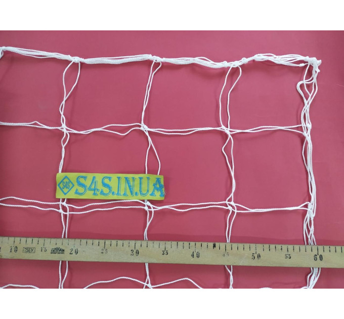 Сітка футбольна сітка для футбольних воріт «ЕКОНОМ-ДІАГОНАЛЬ» біла (комплект з 2 шт.) сітка для футболу