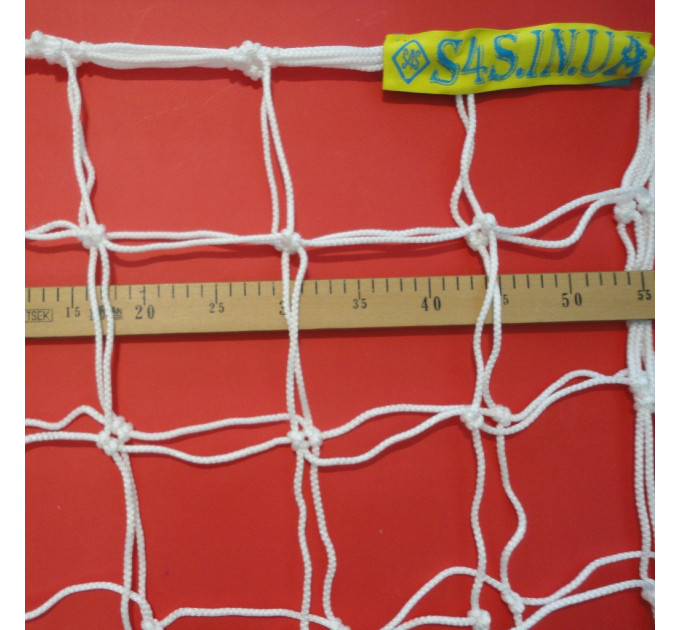 Сітка для футболу підвищеної міцності «ЕКСКЛЮЗИВ 1,5» біла (комплект з 2 шт.)