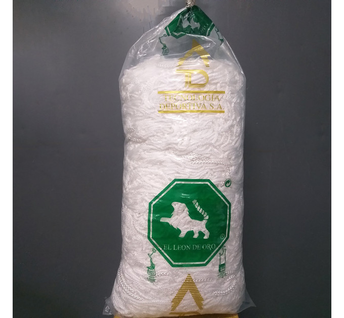 Сітка футбольна БЕЗВУЗЛОВА "МУНДІАЛЬ" ГЕКСАГОНАЛЬНИЙ осередок іспанська д.4мм. біла