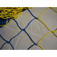 Сітка для футболу підвищеної міцності «СТАНДАРТ ПЛЮС 1.5» жовто-синя (комплект 2 шт)