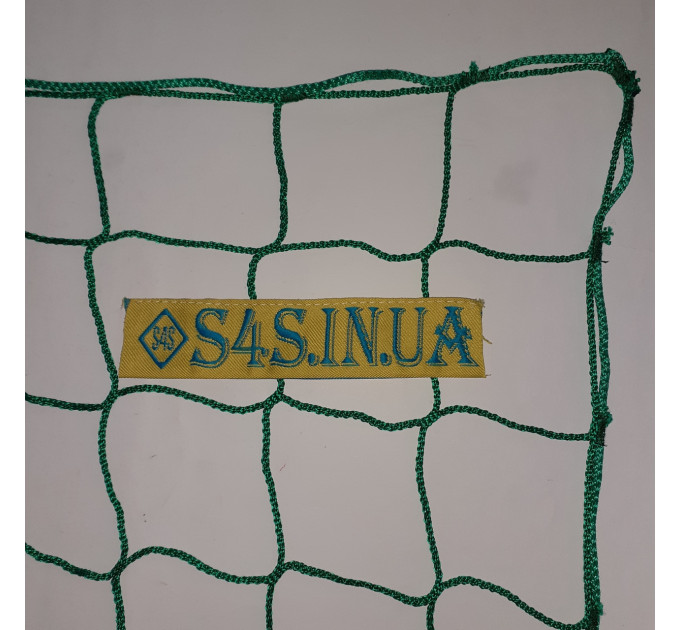 Сітка для футболу БЕЗВУЗЛОВА «ЄВРО-1», зелена (комплект з 2 шт.)