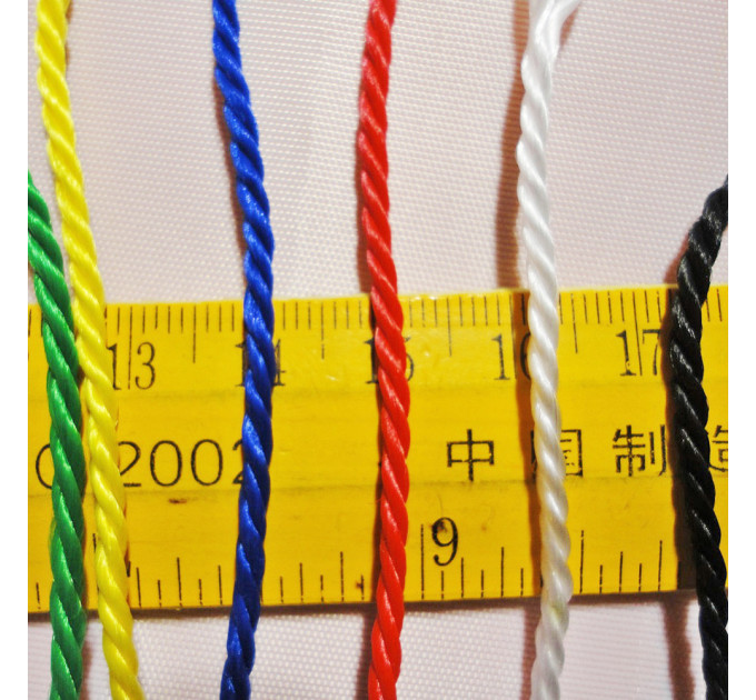 Сітка футбольна для футбольних воріт «ЕКОНОМ 1,5» жовто-синя (комплект з 2 шт.)