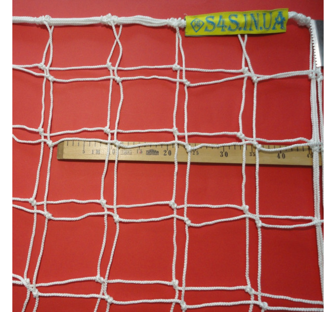 Сітка для футболу підвищеної міцності «КАПРОН АНТИМОРОЗ 1,5» біла (комплект з 2 шт.)