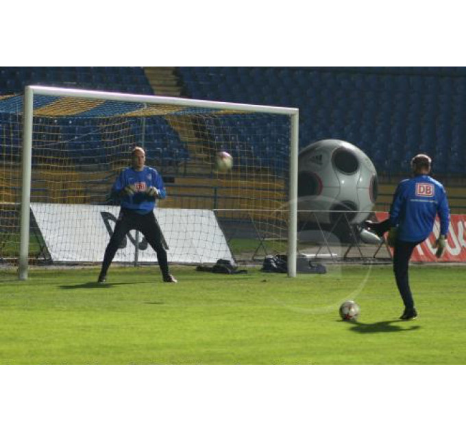 Сітка для футболу підвищеної міцності «СТАНДАРТ ПЛЮС 1.5» біла (комплект 2 шт)