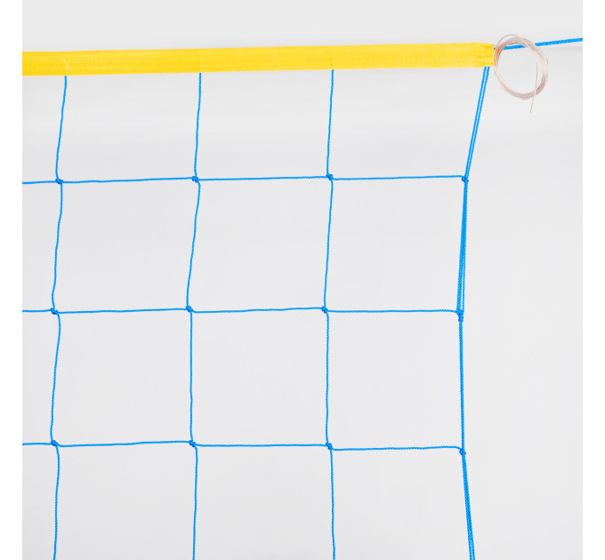 Сітка волейбольна «China model 1» з тросом жовто-синя