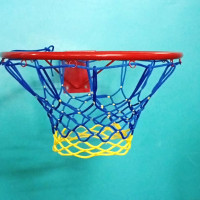 Баскетбольна сітка без вузлова «ЕВРО ЕЛІТ», шнур діаметром 5 мм. (стандартна) жовто-синя