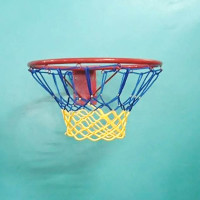 Баскетбольна сітка без вузлова «ЕВРО ЕЛІТ», шнур діаметром 5 мм. (стандартна) жовто-синя