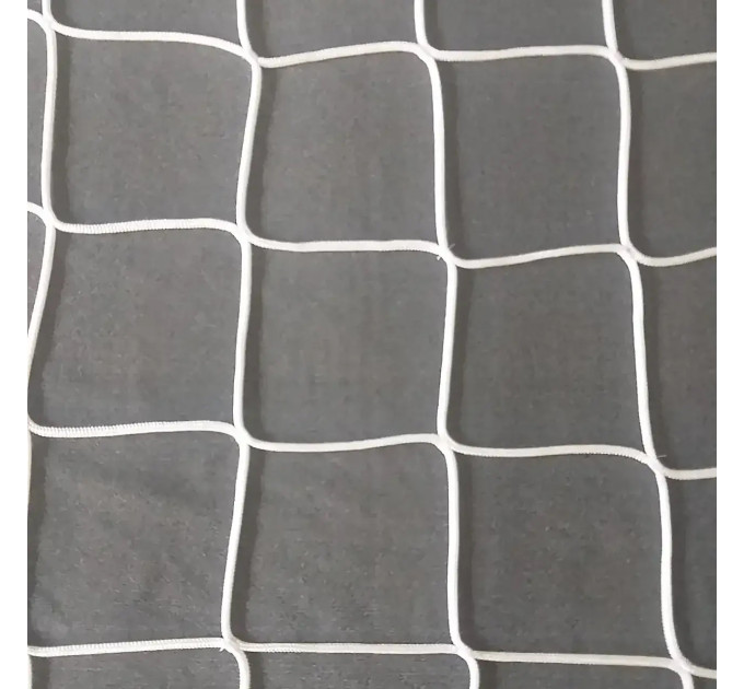 Сітка футбольна БЕЗВУЗЛОВА підвищеної міцності «ЕЛІТ 1,5» біла (комплект з 2 шт.)