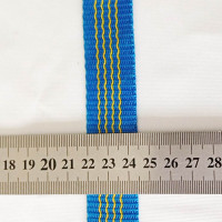 Стрічка поліпропіленова буксирувальна 25 мм, синьо-жовта