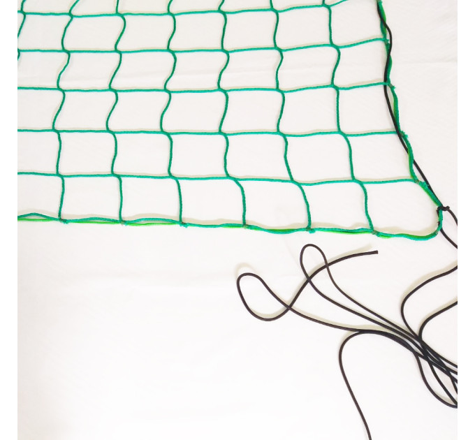 Сітка волейбольна без-вузлова «Євро» з тросом сітка для волейболу зелено-жовта