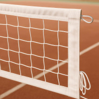 Сітка волейбольна без-вузлова «Євро» з тросом, сітка для волейболу, біла