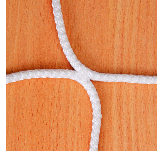 Сітка волейбольна без-вузлова «Євро» з тросом, сітка для волейболу, біла