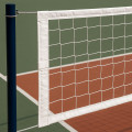 Сітка волейбольна безвузлова професійна «Євро Норма» з тросом, сітка для волейболу, біла