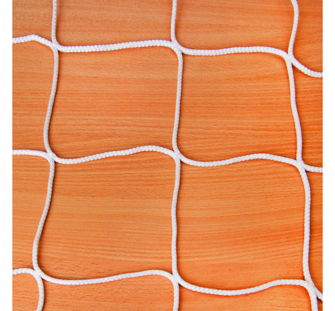 Сітка волейбольна безвузлова професійна «Євро Норма» з тросом, сітка для волейболу, біла