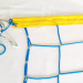 Сітка волейбольна пляжна без-вузлова «Еліт 15» з тросом, сітка для пляжного волейболу, синьо-жовта