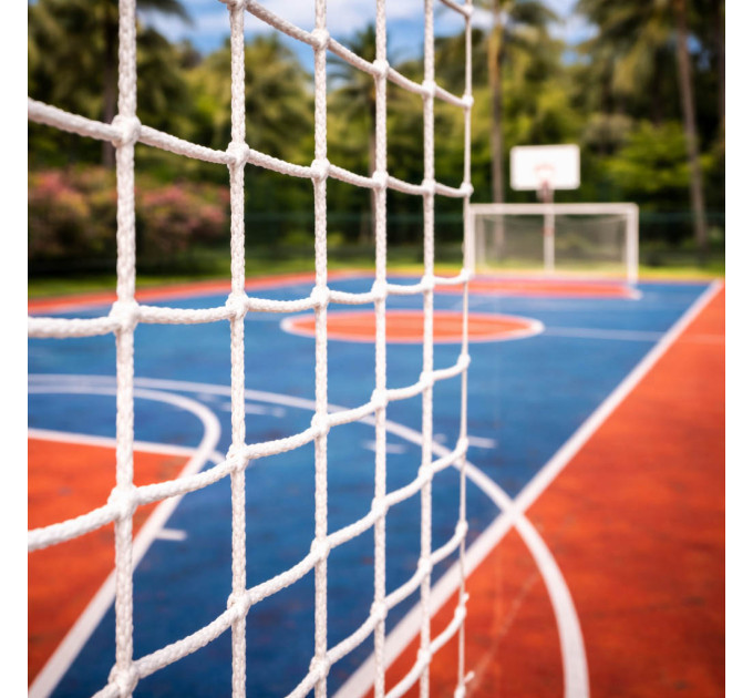 Загороджувальна сітка без-вузлова Д.3мм. Осередок 10см. біла. Спільно Іспанія Україна.