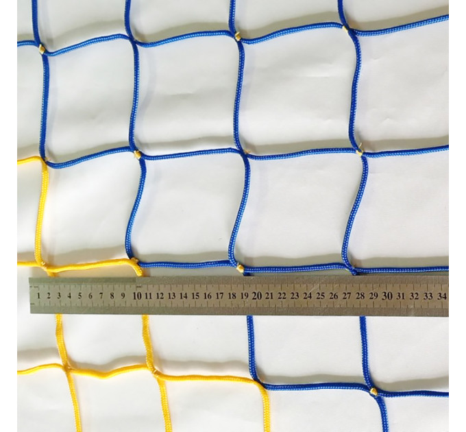 Загороджувальна безвузлова сітка D. 3 мм, комірка 10 см, різні кольори, щільність 75–85 г/м². Спільне виробництво Іспанія–Україна